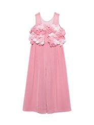 Abel & Lula Kombinezon 5202 Różowy Regular Fit. Czerwone sukienki dla dziewczynek Abel & Lula, bez wzorów, z syntetyku, bez ramiączek. Za 449.99 zł.