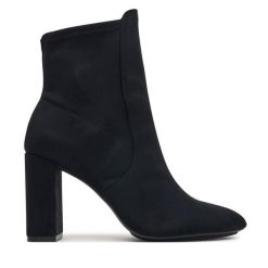 Botki Aldo. Czarne botki damskie Aldo, bez obcasa, na słupku, bez zapięcia. Za 389.99 zł.