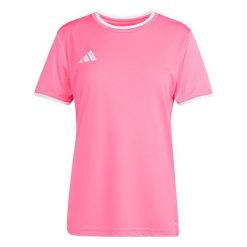 Koszulka damska adidas Entrada Jersey. Białe koszulki sportowe damskie Adidas, bez wzorów, z jersey, bez kołnierzyka, bez ramiączek, do piłki nożnej, climacool (adidas). Za 60.99 zł.
