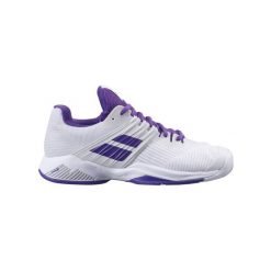 Buty tenisowe damskie Babolat Propulse Fury All Court women white/purple 41. Białe obuwie sportowe damskie BABOLAT, bez wzorów, tenisowe. Za 649.00 zł.
