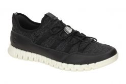 Wodoodporne buty sportowe dla kobiet Ecco Gruuv Lite. Czarne obuwie sportowe damskie ecco, bez wzorów, z materiału. Za 402.50 zł.
