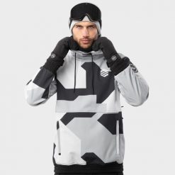 Kurtka snowboardowa męska W1 Tibet. Czarne kurtki męskie SIROKO, l, bez wzorów, z softshellu, bez kaptura. Za 844.00 zł.