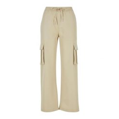 Spodnie Cargo Damskie Wiskoza Prosta Nogawka. Brązowe spodnie sportowe damskie Urban Classics, xl, bez wzorów, z wiskozy. Za 256.99 zł.