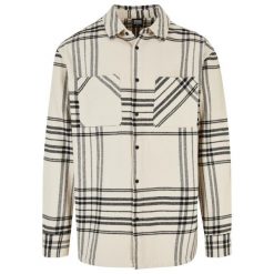 Oversized check shirt Urban Classics Summit. Brązowe koszule męskie Urban Classics, m, bez wzorów, eleganckie, bez kołnierzyka, bez ramiączek. Za 267.50 zł.
