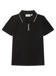 Calvin Klein Jeans Polo Embro Logo IB0IB02542 D Czarny Regular Fit. Czarne t-shirty dla chłopców Calvin Klein Jeans, bez wzorów, z bawełny, bez ramiączek. Za 209.99 zł.