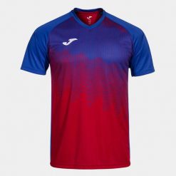 Koszulka z dekoltem w szpic Joma Tiger VI. Czerwone koszulki sportowe męskie Joma, l, bez wzorów, z meshu, bez kołnierzyka, bez ramiączek, do piłki nożnej. Za 245.00 zł.