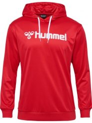 Bluza z kapturem Hummel Logo. Czerwone bluzy damskie Hummel, m, bez wzorów, z materiału, z kapturem. Za 215.50 zł.