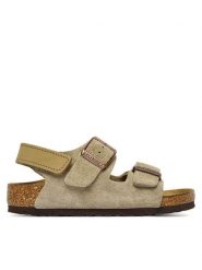 Birkenstock Sandały Milano As 1029471 Beżowy. Brązowe sandały chłopięce Birkenstock, ze skóry, bez zapięcia. Za 319.99 zł.