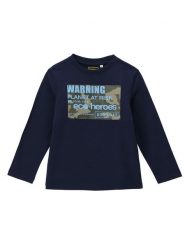 Original Marines Bluzka DCA2682B Granatowy Regular Fit. Niebieskie t-shirty dla chłopców Original Marines, bez wzorów, z bawełny, bez ramiączek. Za 89.99 zł.