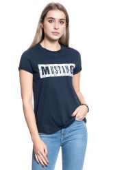 DAMSKI T-SHIRT MUSTANG ALINA C PRINT 1010753 4136. Białe koszulki sportowe damskie Mustang, m, z aplikacjami, z bawełny, eleganckie, bez kołnierzyka. Za 69.99 zł.