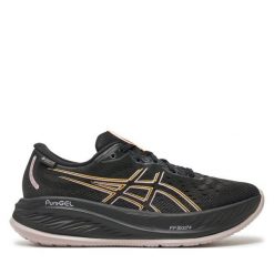 Buty do biegania Asics. Czarne obuwie sportowe damskie Asics, bez wzorów, do biegania. Za 509.99 zł.