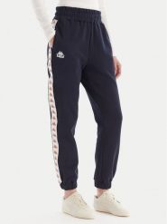 Kappa Spodnie dresowe 311M8HW R10 Granatowy Regular Fit. Niebieskie spodnie dresowe damskie Kappa, m, bez wzorów, z bawełny. Za 199.99 zł.