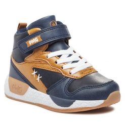 Sneakersy Primigi. Niebieskie buty zimowe dziewczęce Primigi, bez wzorów, bez zapięcia. Za 139.99 zł.