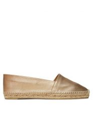 Castañer Espadryle Kenda/118 025708 Złoty. Żółte espadryle damskie Castañer, bez wzorów, ze skóry, bez obcasa, bez zapięcia. Za 339.99 zł.