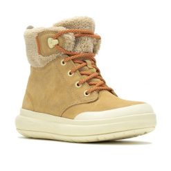 Buty damskie Merrell Marquette Thermo Lace Wp. Brązowe obuwie sportowe damskie Merrell, bez wzorów, trekkingowe. Za 589.99 zł.