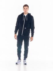 Bluza z bawełna z kaptur na co dzień na siłownię. Czarne bluzy męskie LEONE 1947 APPAREL, xl, bez wzorów, z bawełny, bez kaptura. Za 210.46 zł.