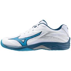 Buty halowe Mizuno Thunder Blade Z. Niebieskie buty sportowe męskie Mizuno, bez zapięcia, do piłki ręcznej. Za 330.10 zł.