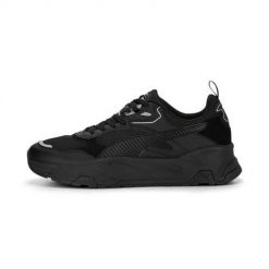 Buty męskie sportowe Puma TRINITY. Czarne buty sportowe męskie Puma, z gumy, bez zapięcia, trekkingowe. Za 256.99 zł.