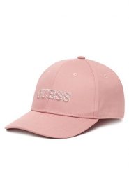 Guess Czapka z daszkiem AW5360 COT01 Różowy. Czerwone czapki i kapelusze damskie Guess, z aplikacjami, z bawełny. Za 109.99 zł.