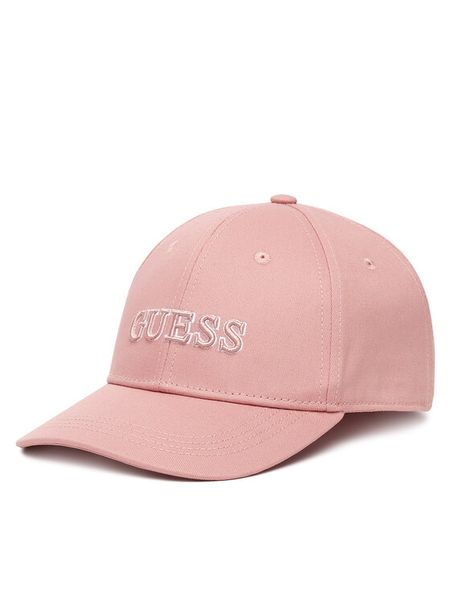 Guess Czapka z daszkiem AW5360 COT01 Różowy. Czerwone czapki i kapelusze damskie Guess, z aplikacjami, z bawełny. Za 69.99 zł.
