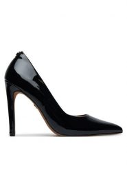 Nine West Szpilki CD24081-1 Czarny. Czarne szpilki damskie Nine West, bez wzorów, z materiału, bez obcasa, bez zapięcia. Za 229.99 zł.