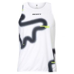 Koszulka do biegania męska SCOTT RC Run Tank. Białe koszulki sportowe męskie Scott, m, bez wzorów, z materiału, bez kołnierzyka, bez ramiączek, do biegania. Za 219.99 zł.