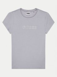 Guess T-Shirt J4RI49 J1314 Fioletowy Regular Fit. Fioletowe t-shirty i topy dla dziewczynek Guess, z aplikacjami, z bawełny, bez ramiączek. Za 79.99 zł.