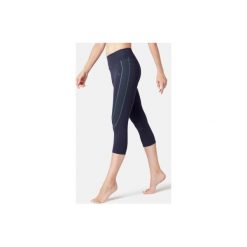 Legginsy 7/8 Slim Gym & Pilates 560 damskie granatowe. Niebieskie legginsy damskie DOMYOS, l, bez wzorów, z bawełny. Za 79.99 zł.