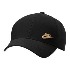 Strukturalna Czapka Z Daszkiem Z Metalowym Logo Klubu. Czarne czapki i kapelusze damskie Nike, bez wzorów. Za 183.99 zł.