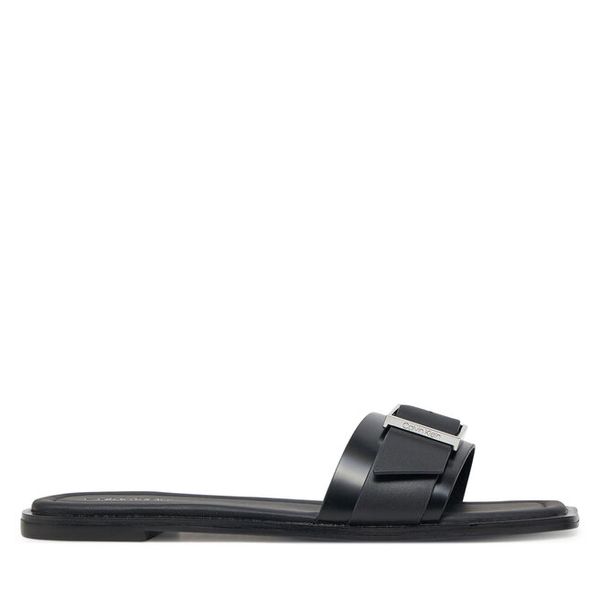 Klapki Calvin Klein. Czarne klapki damskie Calvin Klein, bez wzorów, bez obcasa. Za 309.99 zł.