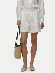 Vero Moda Szorty materiałowe Eliza 10346709 Biały Regular Fit. Białe szorty damskie Vero Moda, m, bez wzorów, z bawełny. Za 159.99 zł.