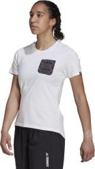 Adidas Koszulka adidas TX Pocket Tee GU8983. T-shirty damskie Adidas, bez wzorów, bez kołnierzyka. Za 93.30 zł.