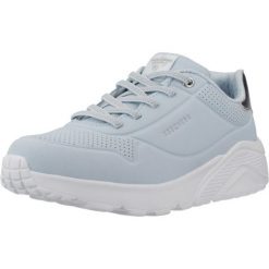 Buty SKECHERS UNO LITE-METALLIC MO Niebieski. Niebieskie obuwie sportowe damskie Skechers, bez wzorów, z syntetyku, trekkingowe, Skechers Sport. Za 234.87 zł.