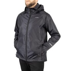Kurtka przeciwdeszczowa męska Viking Rainier Man. Czarne kurtki męskie Viking, m, bez wzorów, z materiału, sportowe, bez kaptura. Za 153.99 zł.