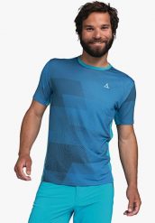 Koszulka trekkingowa męska Schöffel Ardal. Niebieskie koszulki sportowe męskie Schöffel, m, bez wzorów, z elastanu, bez kołnierzyka, bez ramiączek. Za 349.99 zł.