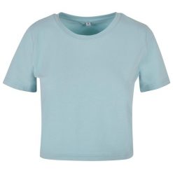 Damska Crop Top. Czarne koszulki sportowe damskie BUILD YOUR BRAND, s, bez wzorów, sportowe, bez kołnierzyka. Za 54.99 zł.