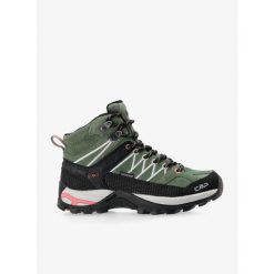 Buty turystyczne damskie wysokie CMP Rigel Mid WP. Zielone obuwie sportowe damskie CMP, trekkingowe. Za 339.99 zł.