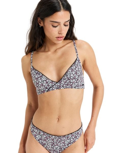 Trójkątny stanik bikini dla Kobiety INTO THE SUN Czarny. Czarne bikini damskie Roxy, m, bez wzorów. Za 139.99 zł.