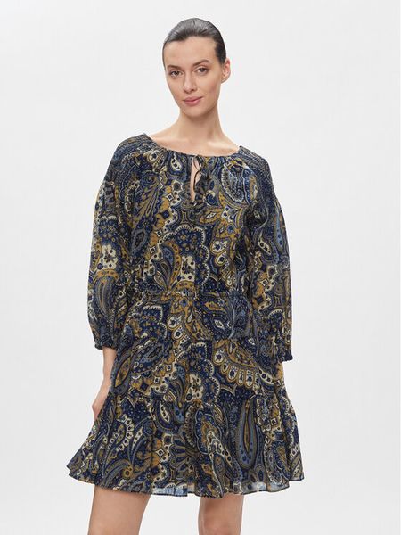 Lauren Ralph Lauren Sukienka codzienna 250926408001 Granatowy Regular Fit. Niebieskie sukienki damskie Lauren Ralph Lauren, na co dzień, bez wzorów, z bawełny, bez kołnierzyka, bez ramiączek, proste. Za 1,069.00 zł.