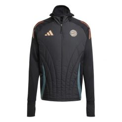 Koszulka treningowa Bayern Monachium Tiro 24. Czarne koszulki sportowe męskie Adidas, l, bez wzorów, z materiału, bez kołnierzyka, bez ramiączek, do piłki nożnej. Za 372.50 zł.