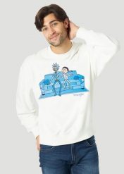WRANGLER RICK&MORTY CREW MĘSKA BLUZA KLASYCZNA NADRUK LOGO OFF WHITE W6R1HN737 112144803. Białe bluzy męskie Wrangler, m, bez wzorów, bez kaptura. Za 159.99 zł.