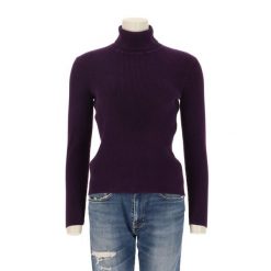 Second life - Damski fioletowy sweter - Stan bardzo dobry. Fioletowe swetry damskie Ralph Lauren, bez wzorów, sportowe, bez kołnierzyka, bez ramiączek, bez kaptura. Za 127.76 zł.