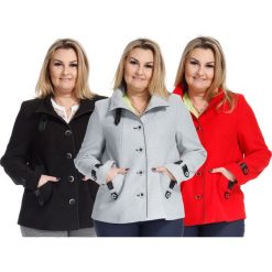 Elegancka kurtka damska z ekoskórą oversize PLUS SIZE NOWOŚĆ. Kurtki damskie marki Moda Size Plus Iwanek. W wyprzedaży za 150.00 zł.