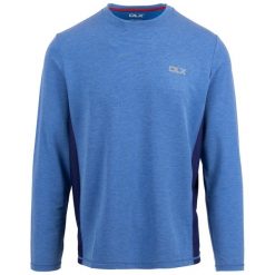 Dlx Charlie - Męski top Dlx Blue Marl. Niebieskie bluzki z długim rękawem męskie DLX, m, bez wzorów, bez kołnierzyka. W wyprzedaży za 140.15 zł.