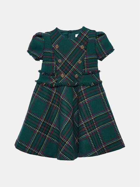 Abel & Lula Sukienka elegancka 5525 Zielony Regular Fit. Zielone sukienki dla dziewczynek Abel & Lula, bez wzorów, z syntetyku, eleganckie, bez ramiączek. Za 279.99 zł.