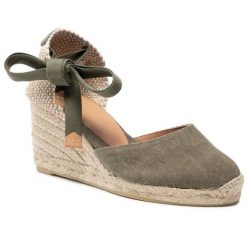 Espadryle Castañer. Zielone espadryle damskie Castañer, bez wzorów, bez obcasa, bez zapięcia. Za 339.99 zł.