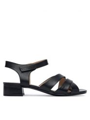 Caprice Sandały 9-28201-46 Czarny. Czarne sandały damskie Caprice, bez wzorów, ze skóry, bez obcasa, na słupku, bez zapięcia. Za 229.99 zł.
