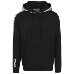 Bluza z kapturem Urban Classic coke tape. Czarne bluzy męskie Urban Classics, m, bez wzorów, z kapturem. Za 274.00 zł.