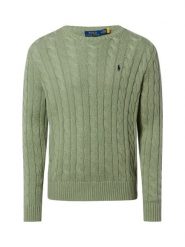 Polo Ralph Lauren Męski sweter z dzianiny Mężczyźni Bawełna zielony jednolity, S. Zielone swetry przez głowę męskie Polo Ralph Lauren, m, bez wzorów, z bawełny, bez kołnierzyka. Za 949.95 zł.