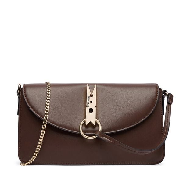 Torebka LOVE MOSCHINO. Brązowe listonoszki damskie Love Moschino, bez wzorów, bez dodatków. Za 697.99 zł.